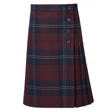 Girls Skirt Tartan Maroon/Navy (kilt style)